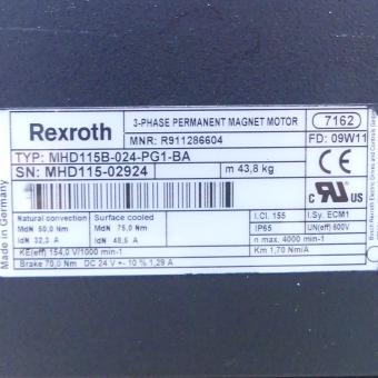 Drehstrom Servomotor MHD115B-024-PG1-BA 