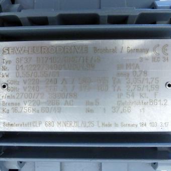 gear motor SF37 DT71D2/BMG/TF/IS 