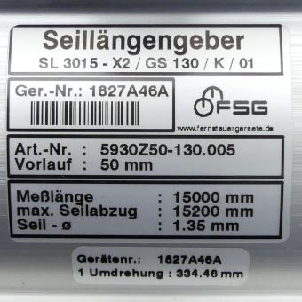 Seillängengeber SL 3015-X2/GS 130/K/01 