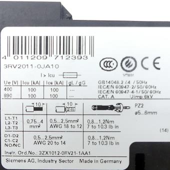 Leistungsschalter 3RV2011-0JA10 