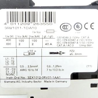 Leistungsschalter 1RV1011-1DA10 