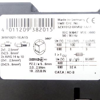 Circuit breaker 3RV1021-1EA15 