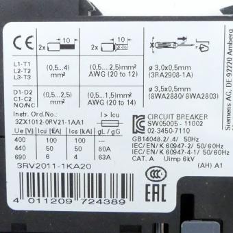 Circuit breaker 3RV2011-1KA20 