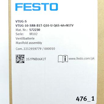 Ventilbatterie VTUG-10-SR8-B1T-Q10-U-Q6S-4A+N1TV 
