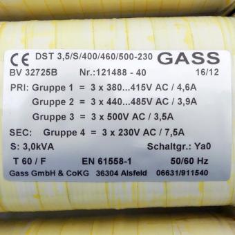Transformer DST 3,5/S/400/460/500-230 
