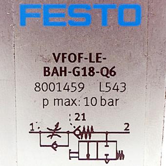One-way flow control VFOF-LE-BAH-G18-Q6 