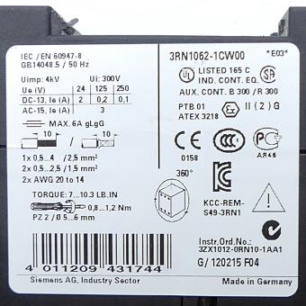 Motorschutzrelais 3RN1062-1CW00 