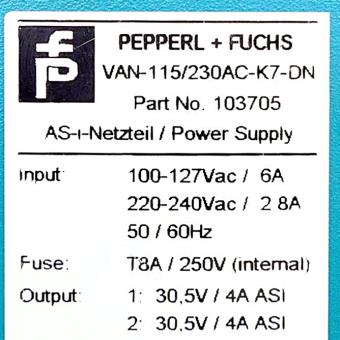 AS-Interface power supply VAN-115/230AC-K7-DN 