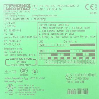 Hybrid motor starter ELR H5-IES-SC-24DC/500AC-2 