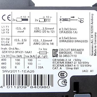 SIRIUS Circuit breaker 