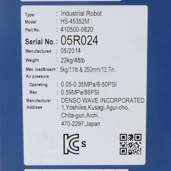 Scara-Robot with Controller HS-45352M HS-45352M  Refurbished