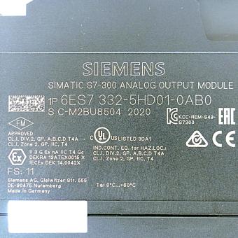 Analogausgabe Simatic S7 SM 332  