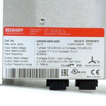 Digital Compact Servo Drives 2-channel AX5206 