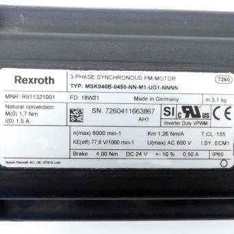 Servo motor MSK040B-0450-NN-M1-UG1-NNNN 