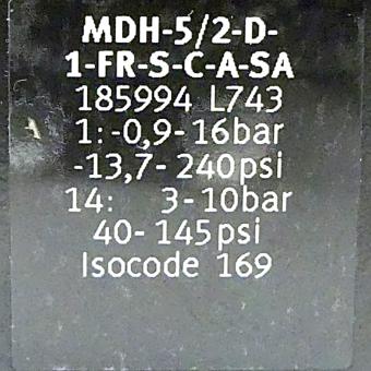 5/2 Directional control valve MDH-5/2-D-1-FR-S-C-A-SA 