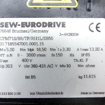 Servomotor CFM71S/BR/TF/RH1L/SB50 