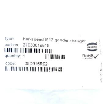 Genderchanger har-speed M12 