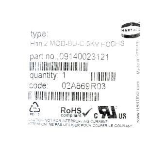 Plug-in connector module Han 2 MOD-BU-C 5KV HOCHS 
