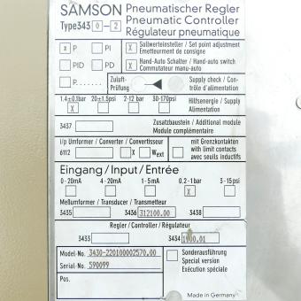 Pneumatischer Regler 3430-2 