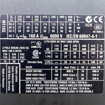Power contactor DIL M115 