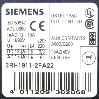 Siemens Hilfsschütz 