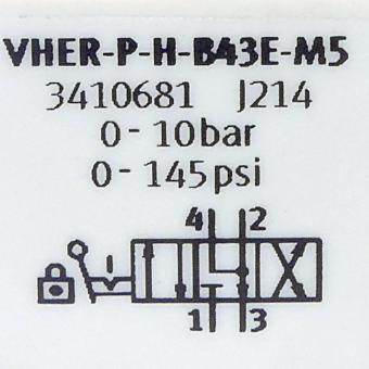Hand lever valve VHER-P-H-B43E-M5 