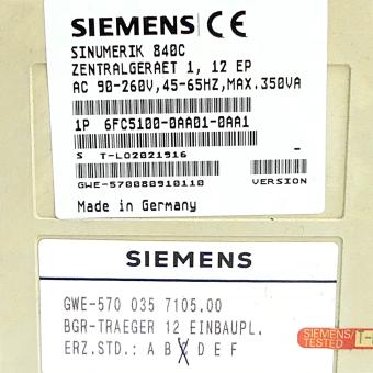 Zentrales Steuergerät SINUMERIK 840C 