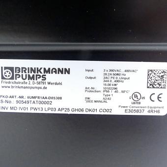 Frequency converter INV MD IV01 PW13 LP03 AP25 GH06 DK01 CO02 