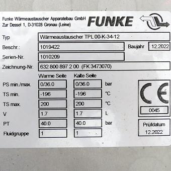 Plate heat exchanger TPL 00-K-34-12 
