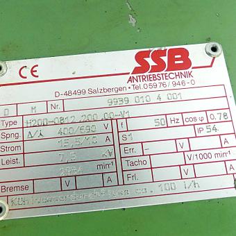Wassergekühlter Drehstrommotor H20D-0812.200.00-V1 