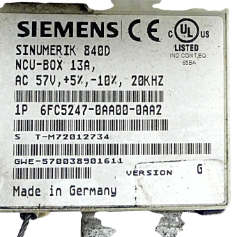Sinumerik 840D/DE NCU BOX  