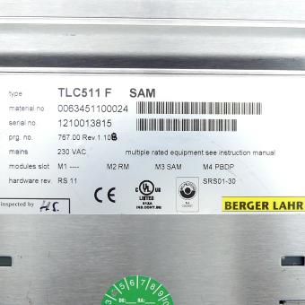 Positioning controller for 3-phase stepping motors with Profibus-DP fieldbus interface and SAM safety module TLC511F -/RM/SAM/PBDP  