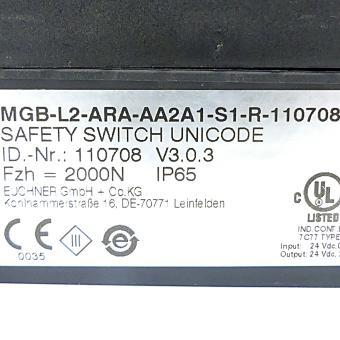 Zuhaltemodul MGB-L2-ARA-AA2A1-S1-R- MGB-L2-ARA-AA2A1-S1-R-110708 