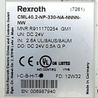 Indra Control control system CML40.2-NP-330-NA-NNNN-NW Used