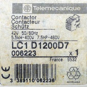 Contactor LC1 D1200D7  New FS