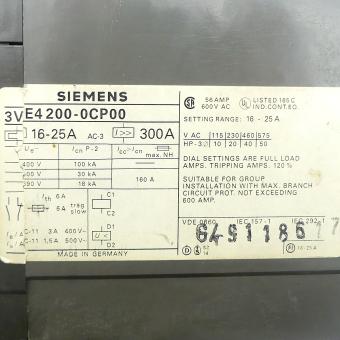 Circuit breaker for motor protection up to 63A  Used