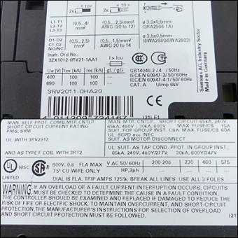 Power switch 3RV2011-0HA20 New