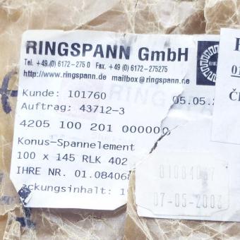 Cone clamping Elements 100 x 145 RLK 402 