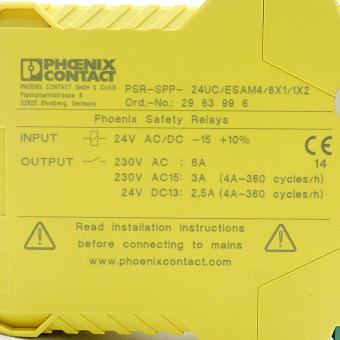 Safety relay PSR-SPP-24UC/ESAM4/8X1/1X2 