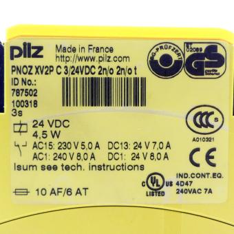 Sicherheitsschaltgerät PNOZ XV2P C 3/24VDC 2n/o 2n/o t 