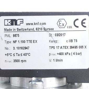 Flüssigkeitspumpe nach ATEX 95 EX 