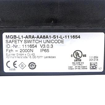 Sicherheitsschalter MGB-L1-ARA-AA8A1-S1-L 