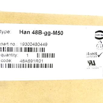 Tüllengehäuse Han 48M-gg-R-M50 