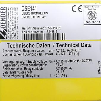 CSE141 Overload Relay 