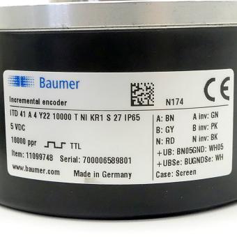 Incremental encoder ITD 41 A 4 Y22 10000 T NI KR1 S 27 IP65 