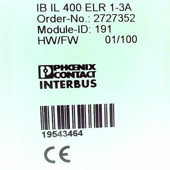 Inline Terminal IB IL 400 ELR 1-3A; 2727352 