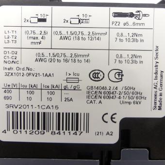 Sirius motor protection switch 