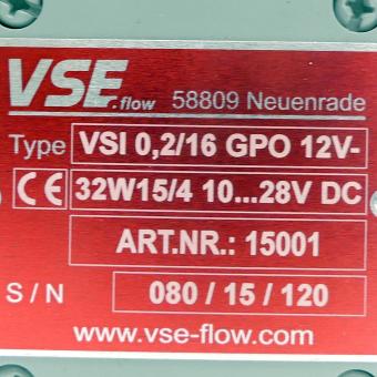 Durchflussmesser VSI 0,2/16 Neu