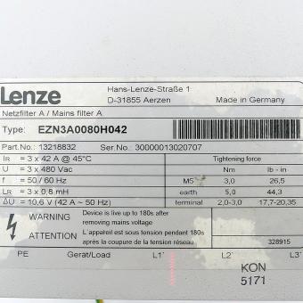Netzfilter A EZN3A0080H042 