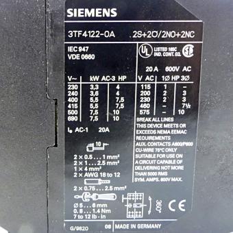 Contactor 3TF4122-0AP0 Refurbished